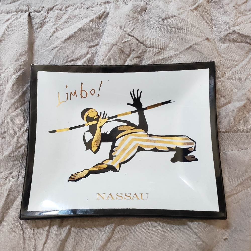 2/ $9 Nassau Bahamas Vintage "Limbo" Decorative Plate Trinket Tray